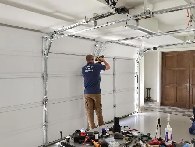 Lynnfield Garage Door Repair certified technician performing precision garage door repair in Lynnfield
