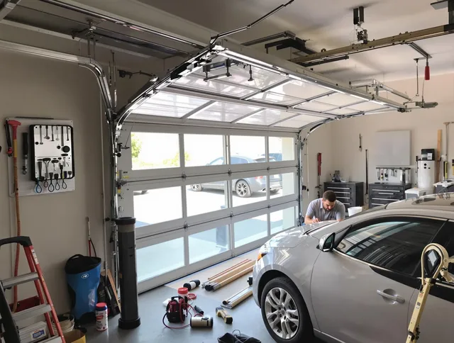 Garage door noise reduction service by Lynnfield Garage Door Repair in Lynnfield